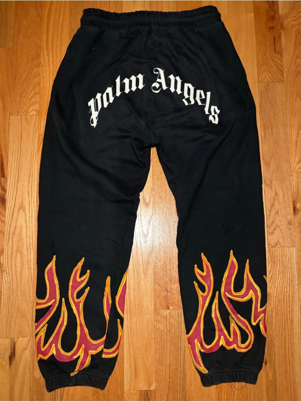 Palm Angels Flame Logo Distressed Joggers 🔥